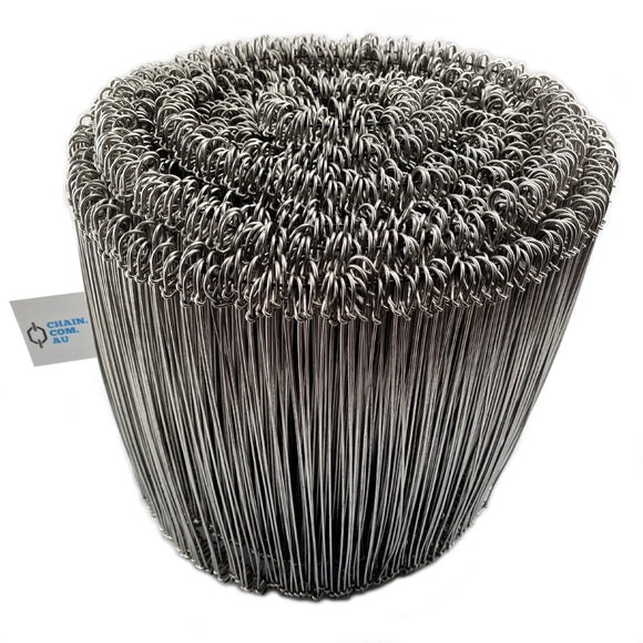 Stainless steel loop ties (also known as bag ties and rod ties), qty: 2,000. Australian made.